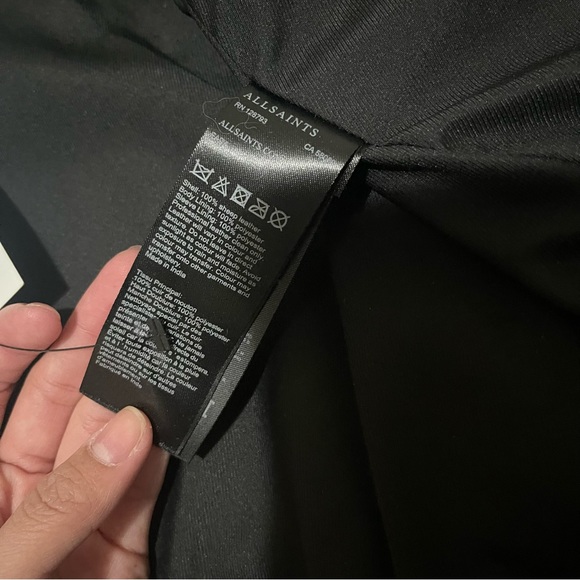 AllSaints Leather Biker Jacket - Picture 6 of 7